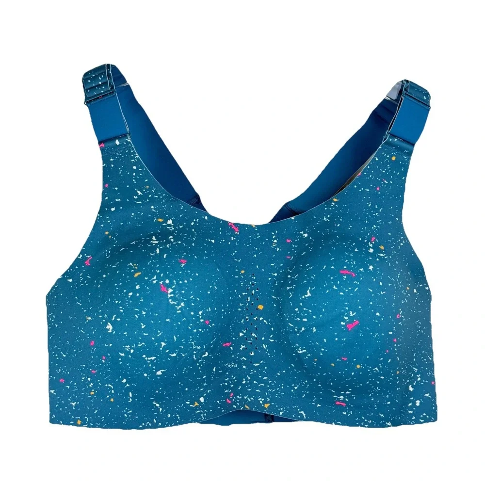 NWT Brooks Dare Racerback 2.0 Run Bra Women‎ 34B Lagoon Speckle High Impact